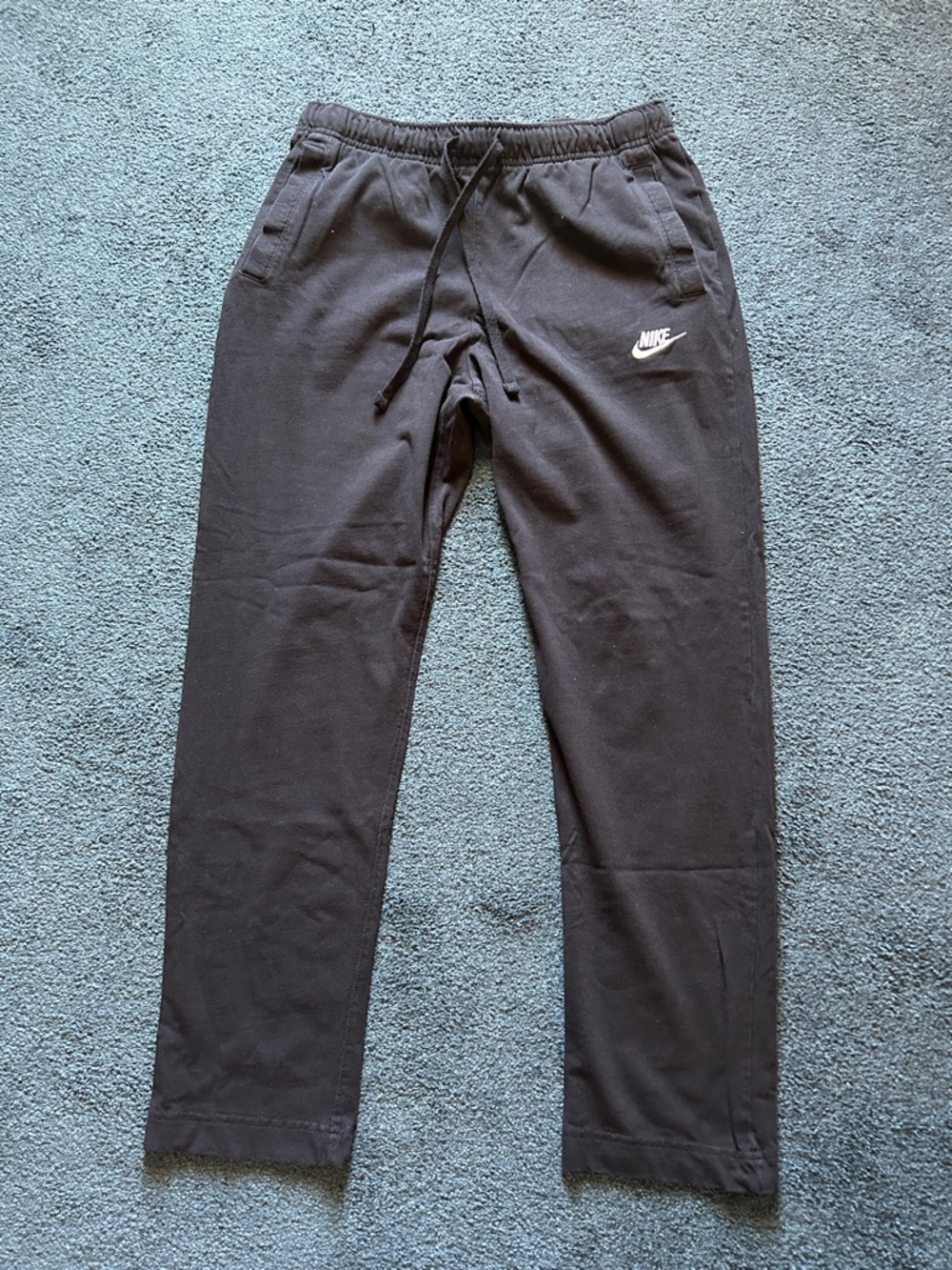 Nike Black Sweatpants with White Swoosh Logo